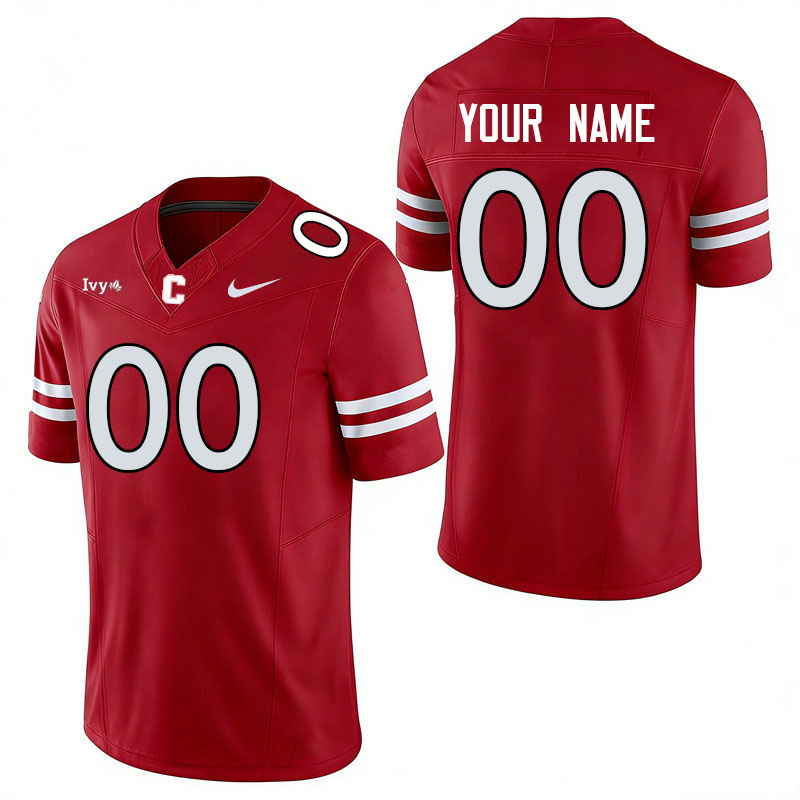 Custom Cornell Big Red Name And Number College Football Jerseys Stitched-Red